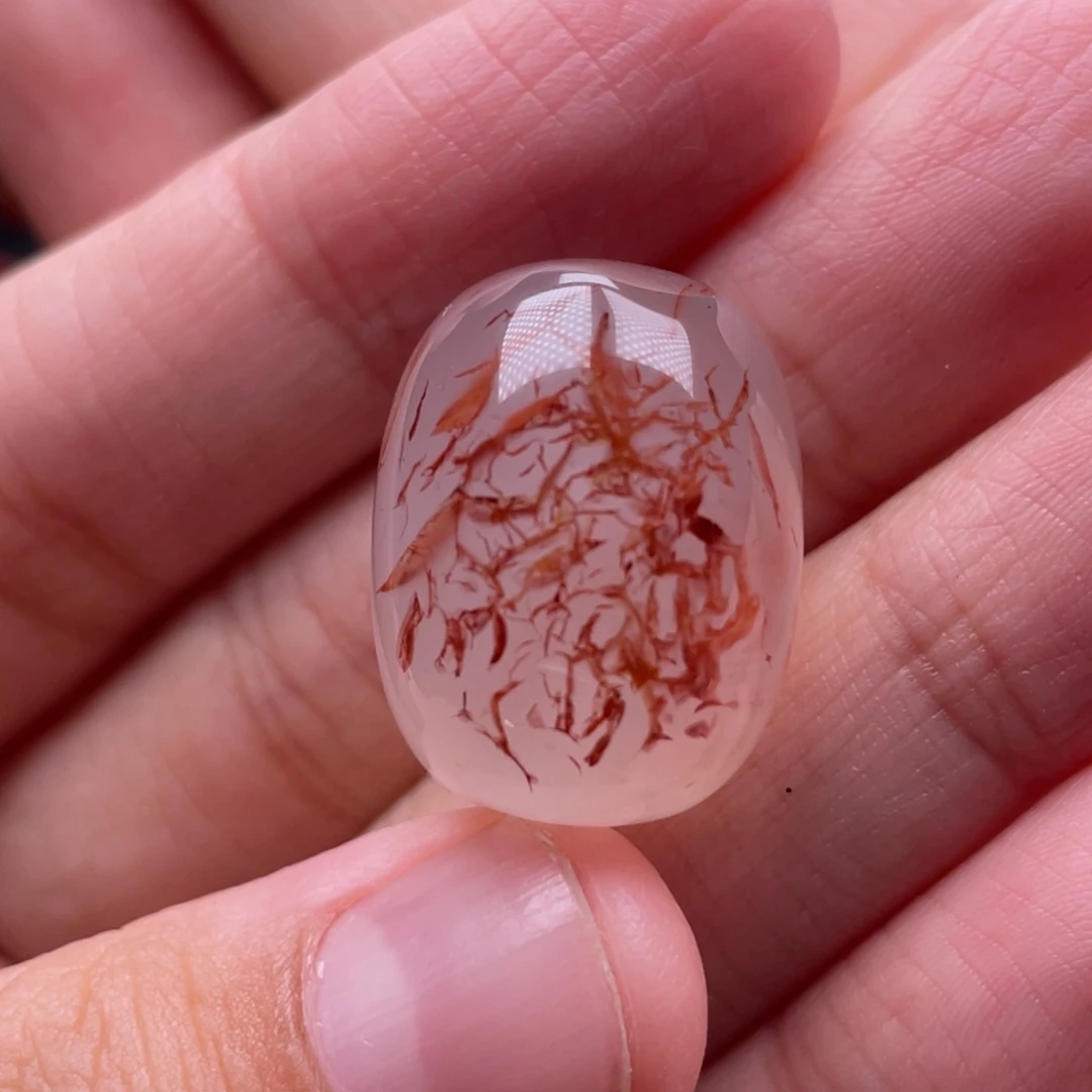 南红玛瑙未镶嵌珠宝奇石桶珠吊坠