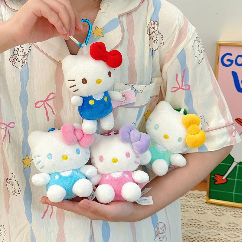 正版HelloKitty包包挂件女生书包挂饰凯蒂猫玩偶毛绒钥匙公仔娃娃