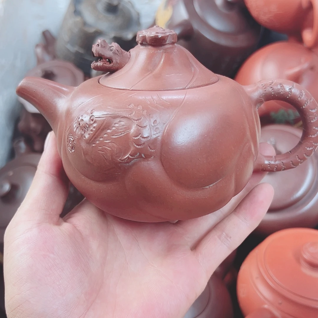茶壶紫砂宜兴原矿紫砂壶400毫升容量