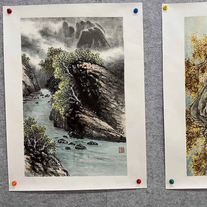 国画花鸟等多种鸟类的栖息
