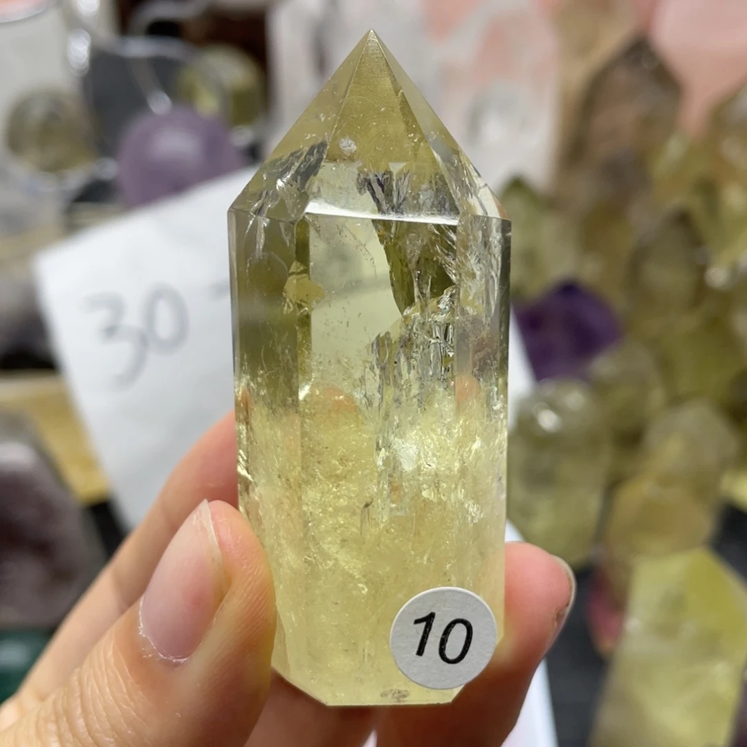 水晶珠宝半成品未镶嵌蓝针黄水晶
