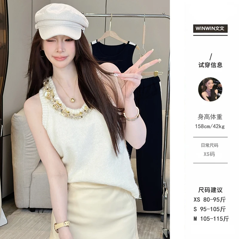 【莫妮卡】文文私服 时尚百搭小众宽松韩版设计感针织衫WWC5ZZS0090