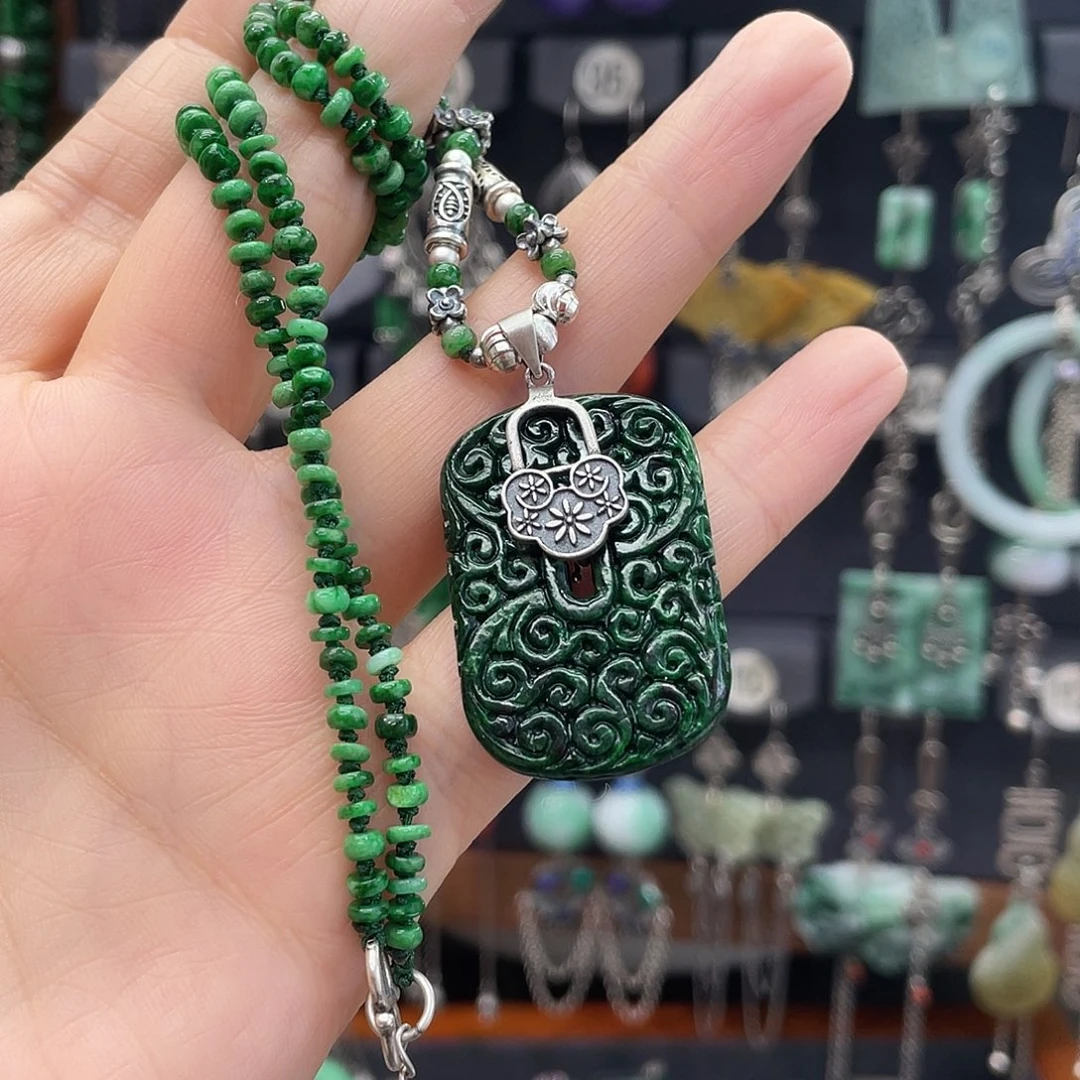 翡翠银S925镶嵌耳饰悦****室818ghngg