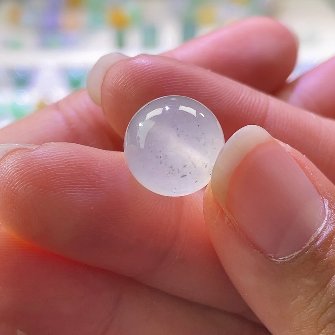 散珠翡翠展示勿拍缅甸翡翠a货卡11.8全透墨花