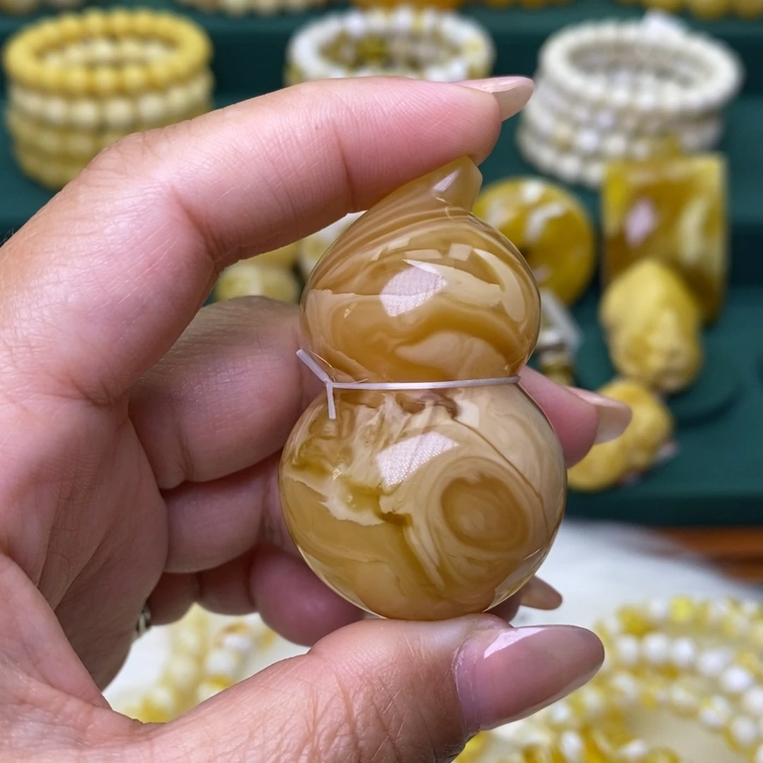 蜜蜡未镶嵌裸石葫芦