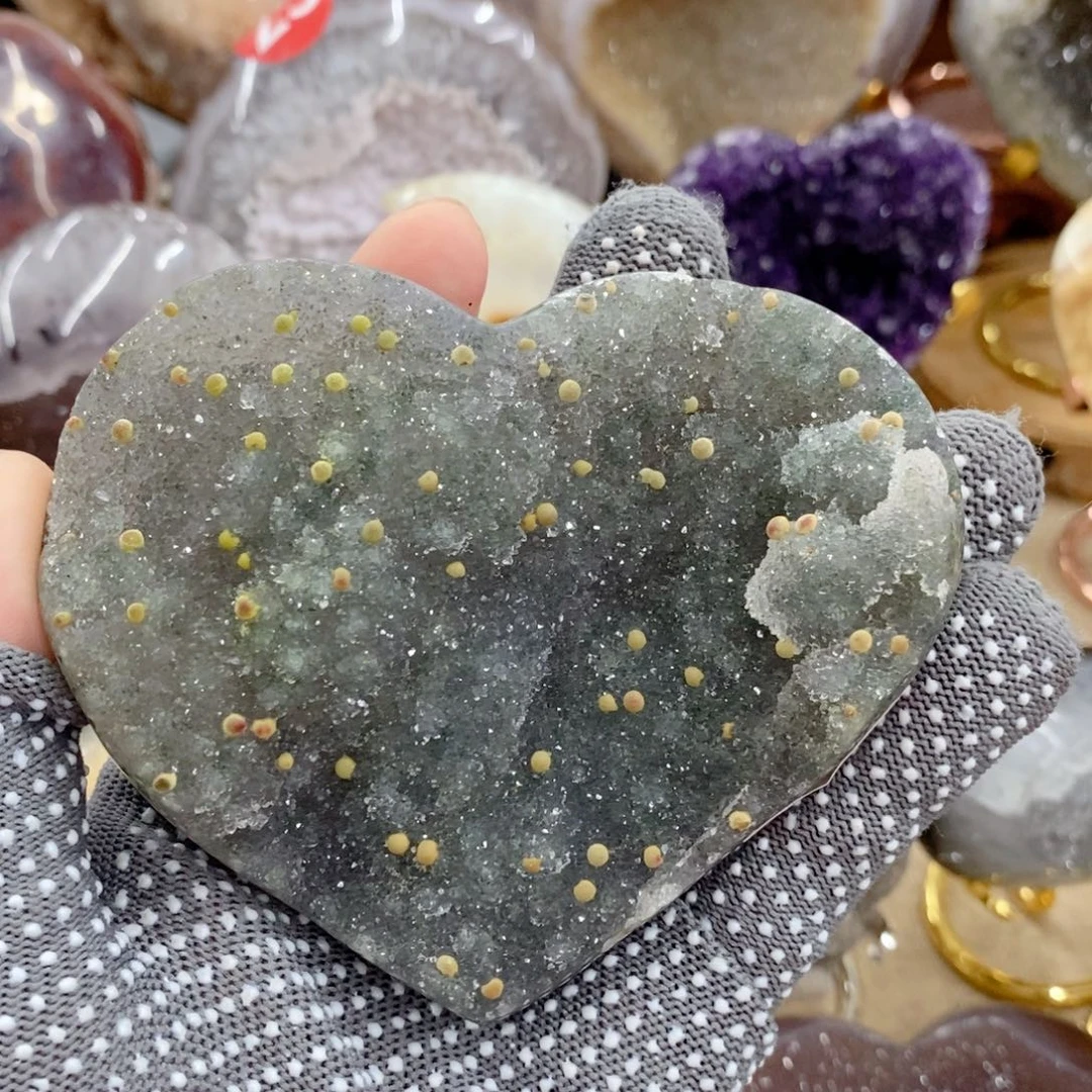 天然水晶摆件爱心未镶嵌水晶+****e