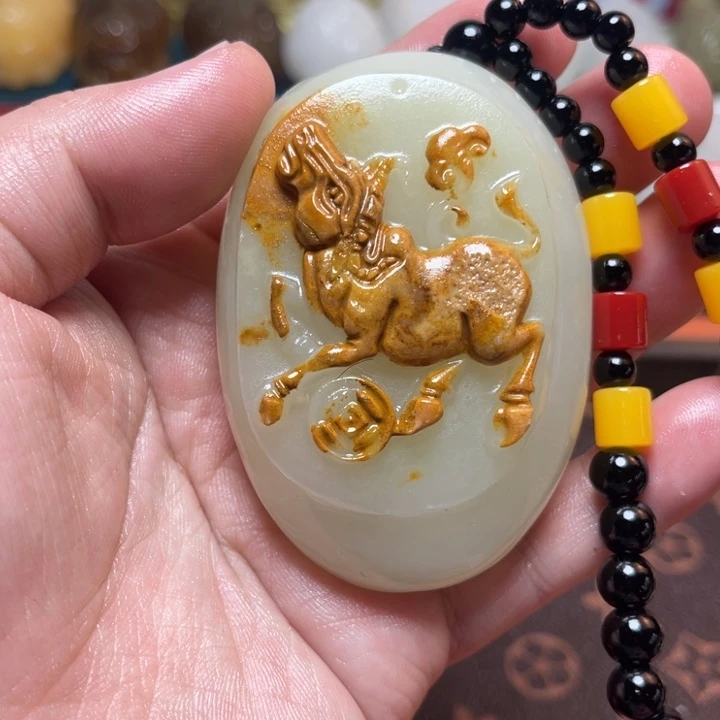 石材天然方解石手把件不退换