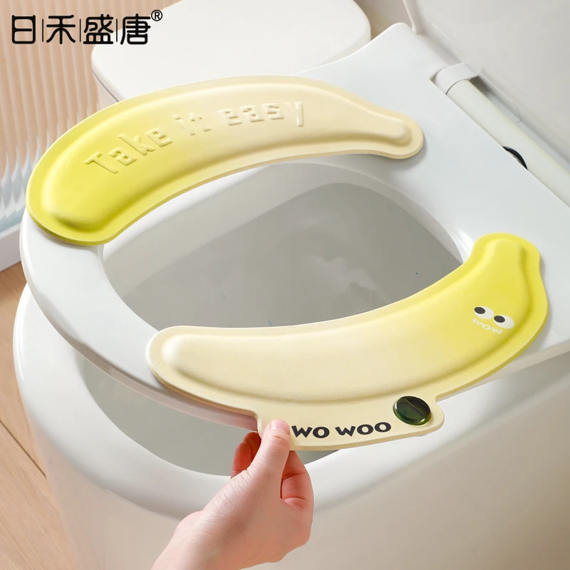EVA防水马桶坐垫夏季厕所坐垫四季通用粘贴式马桶垫可爱家用坐垫