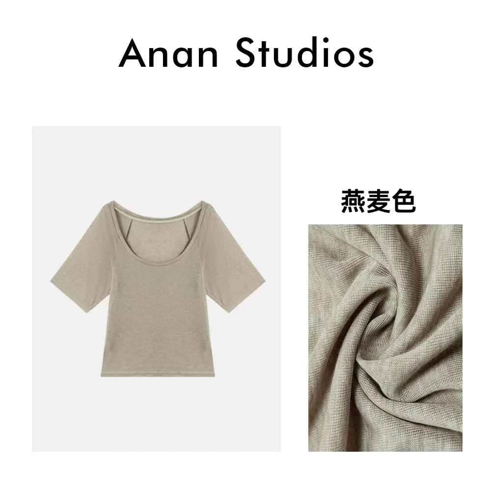 AAA078【小千金】新款纯欲风微透薄款短袖T恤