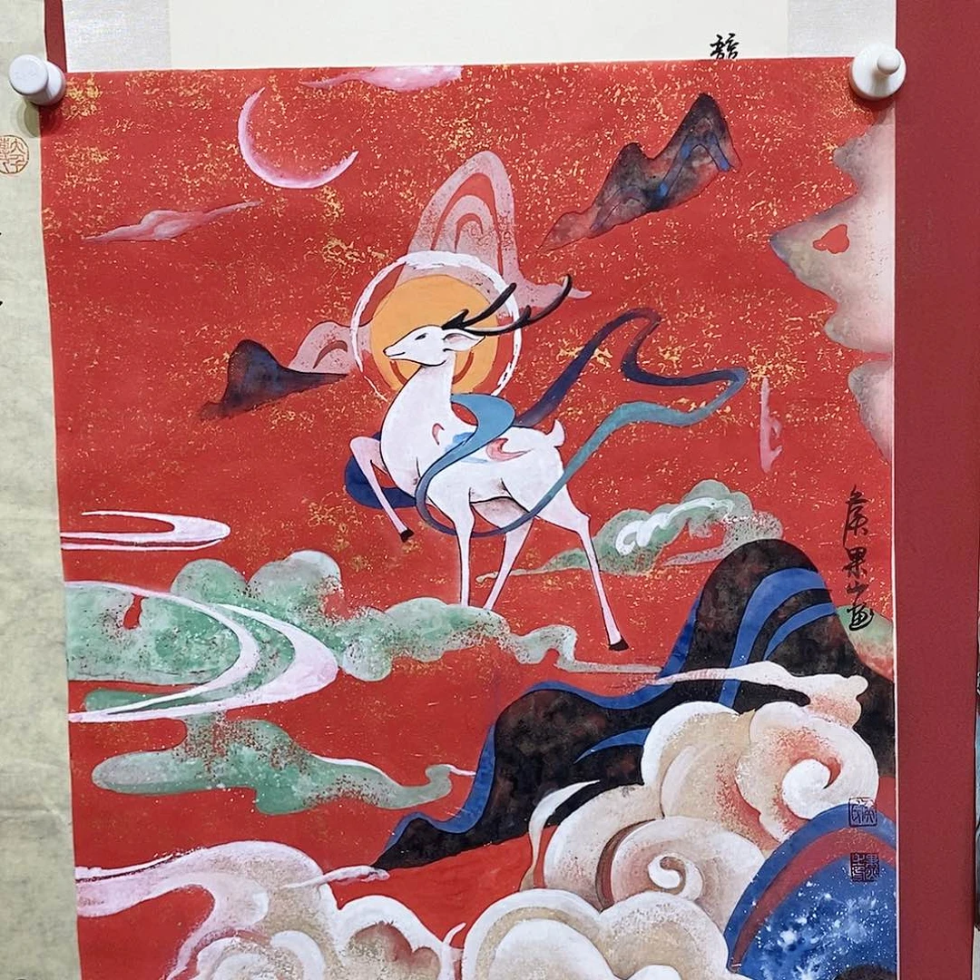 国画大风堂嫡传-侯果山老师作品路