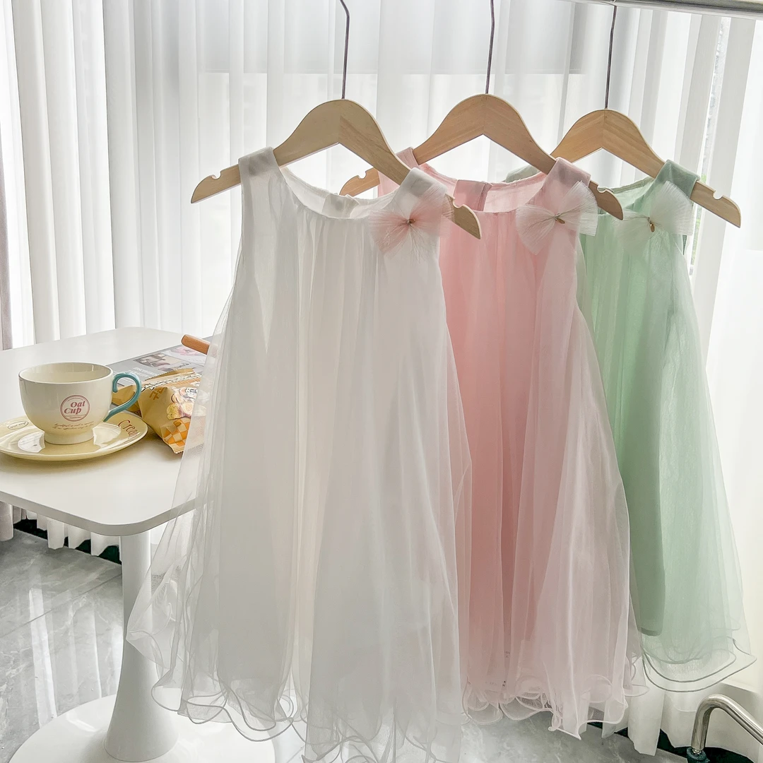 【现货】郝叔童品夏季新款高货韩版2025女童欧若风网红连衣裙22183A