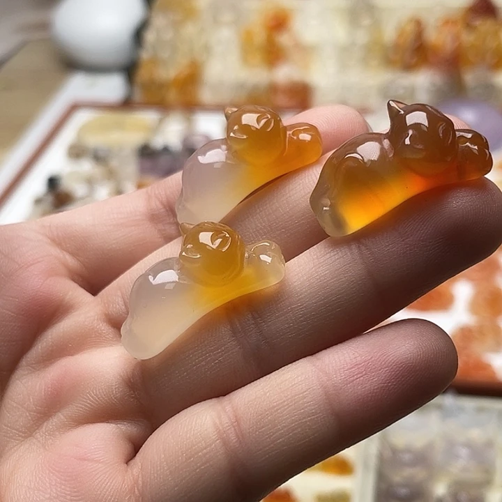玛瑙/玉髓未镶嵌玛瑙趴趴猫