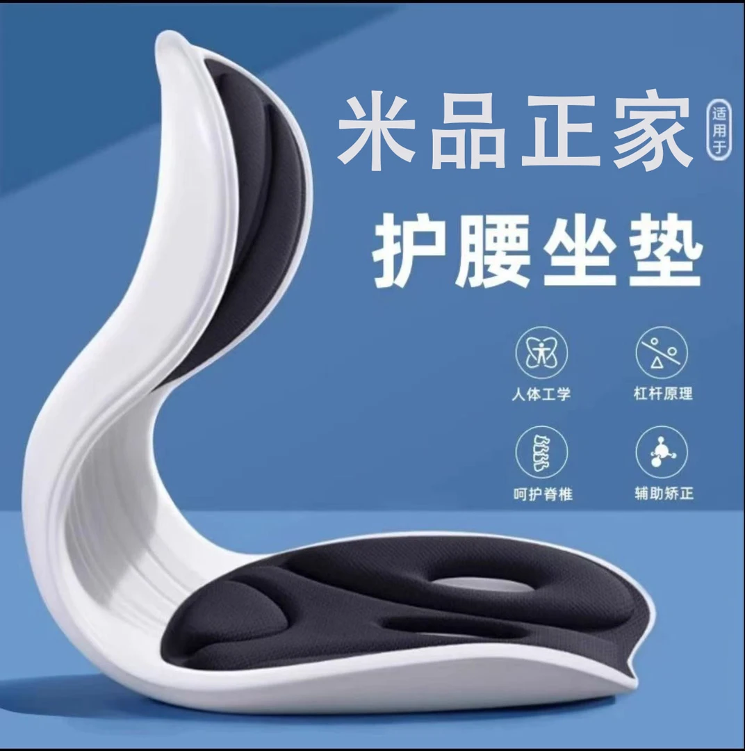 护腰坐垫人体工学坐姿椅座椅脊椎腰托靠垫一体办公室久坐不累神器