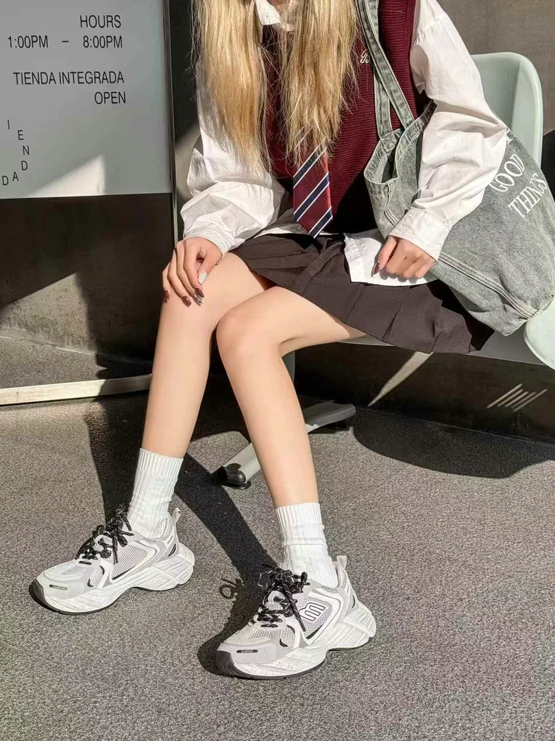 DA老爹鞋情侣运动鞋白色ins女鞋百搭高帮鞋低帮小白鞋厚底