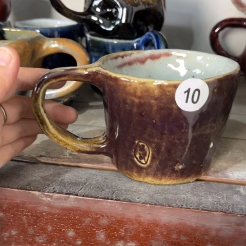 碗手工手捏咖啡杯壶承