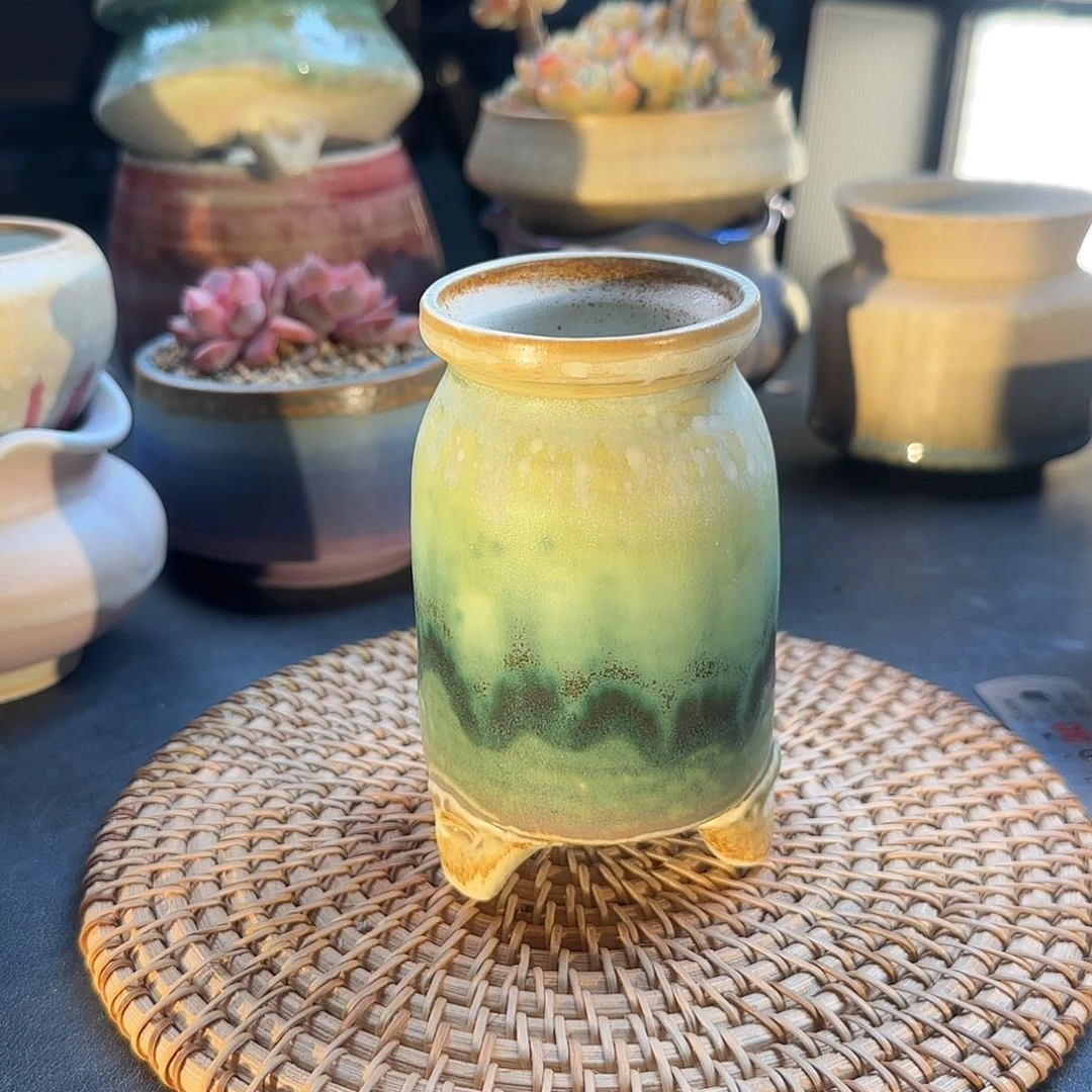 瓷片景德镇手工花盆
