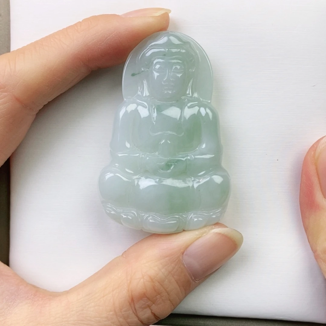 翡翠颈饰未镶嵌用****9观音