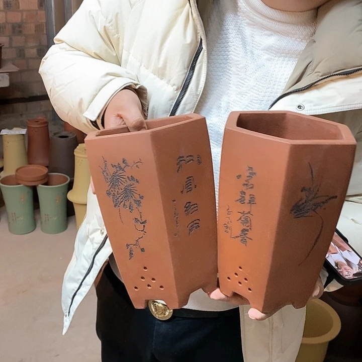 紫砂花盆紫砂作品