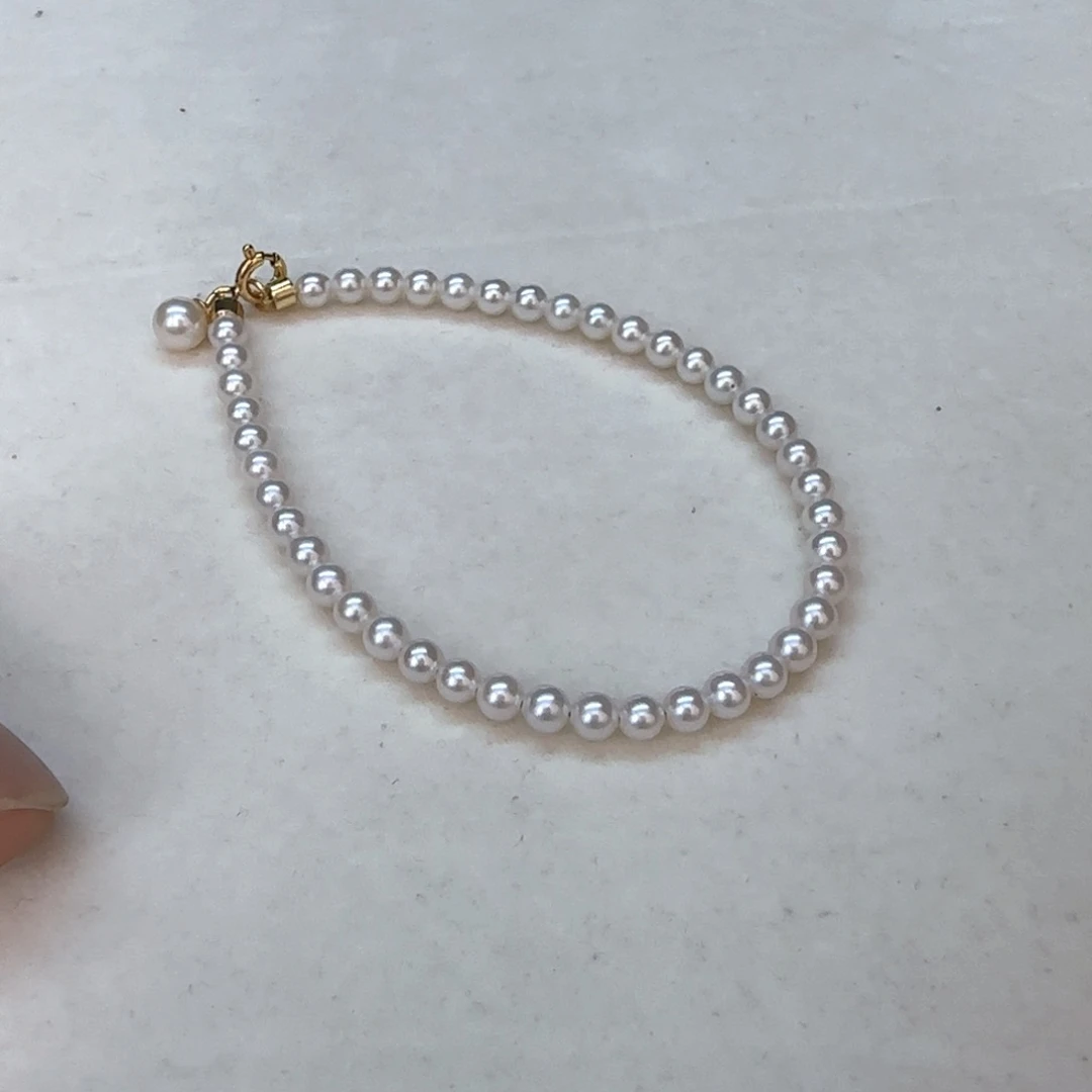 淡水珍珠手链银S925镶嵌