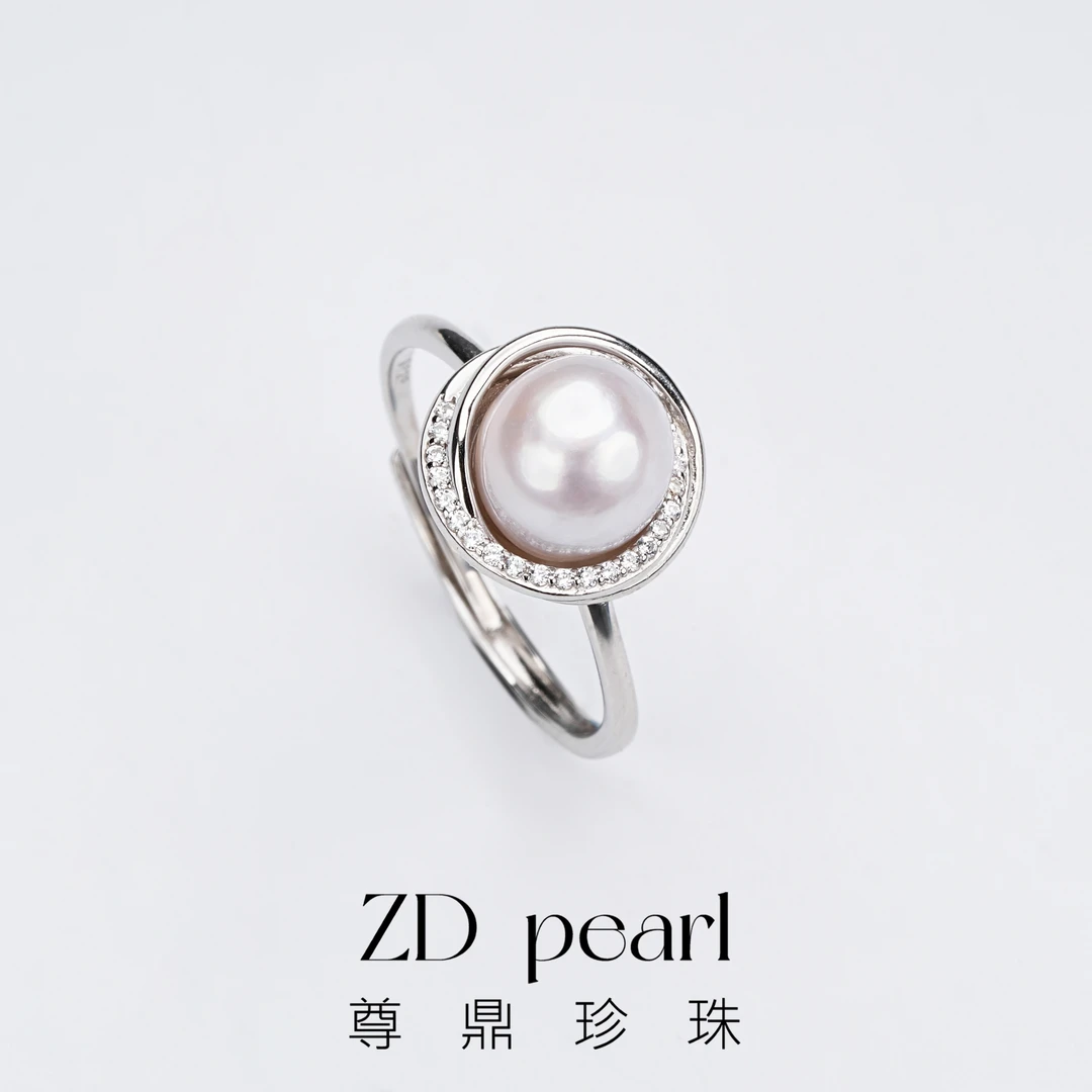 【阳阳】尊鼎珍珠-S925银海水珍珠akoya戒指7-8mm