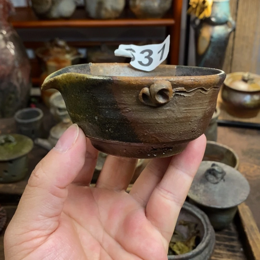 备前烧柴烧茶具公道杯