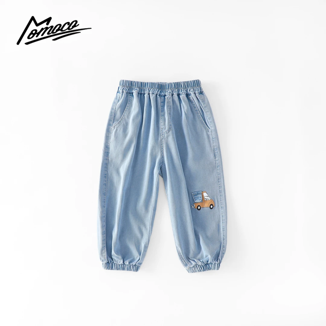 MOMOCO春秋季新款男童小汽车休闲时尚牛仔裤77230368004