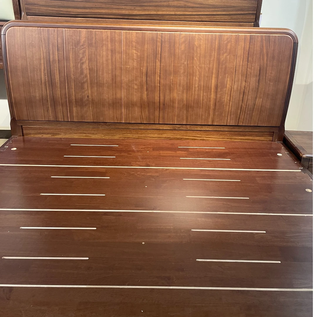 实木大床胡桃木简约主卧单人新中式1.5米1.8米婚床