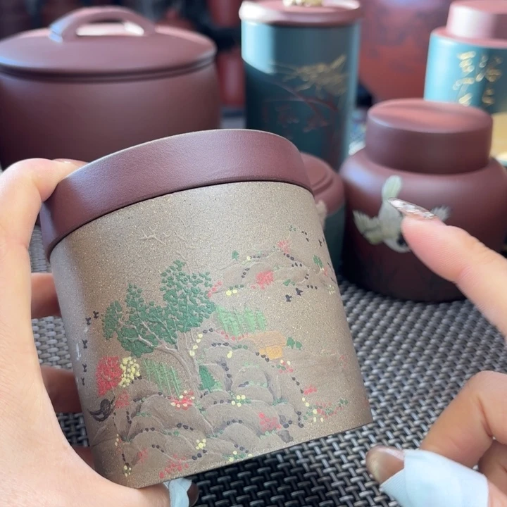紫砂茶叶罐中高端紫砂茶叶罐