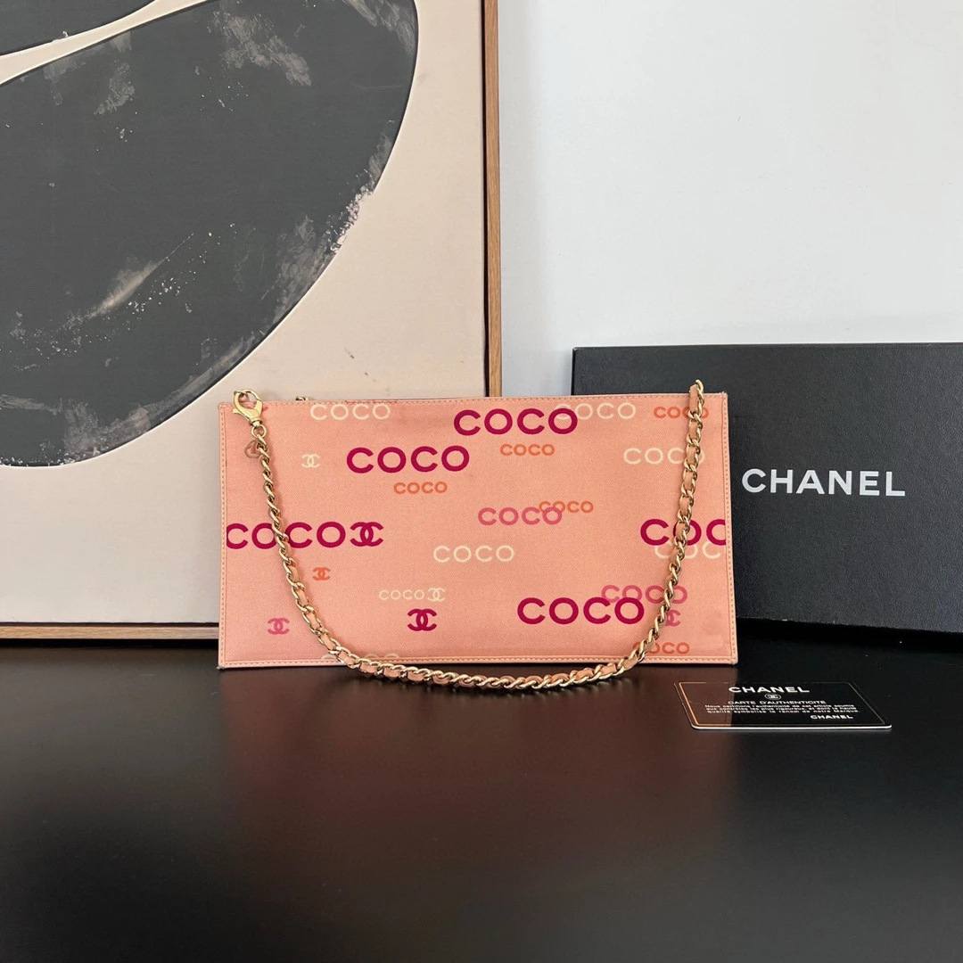 95新 Chanel/香奈儿 Chanel coco字母印花麻将单肩包