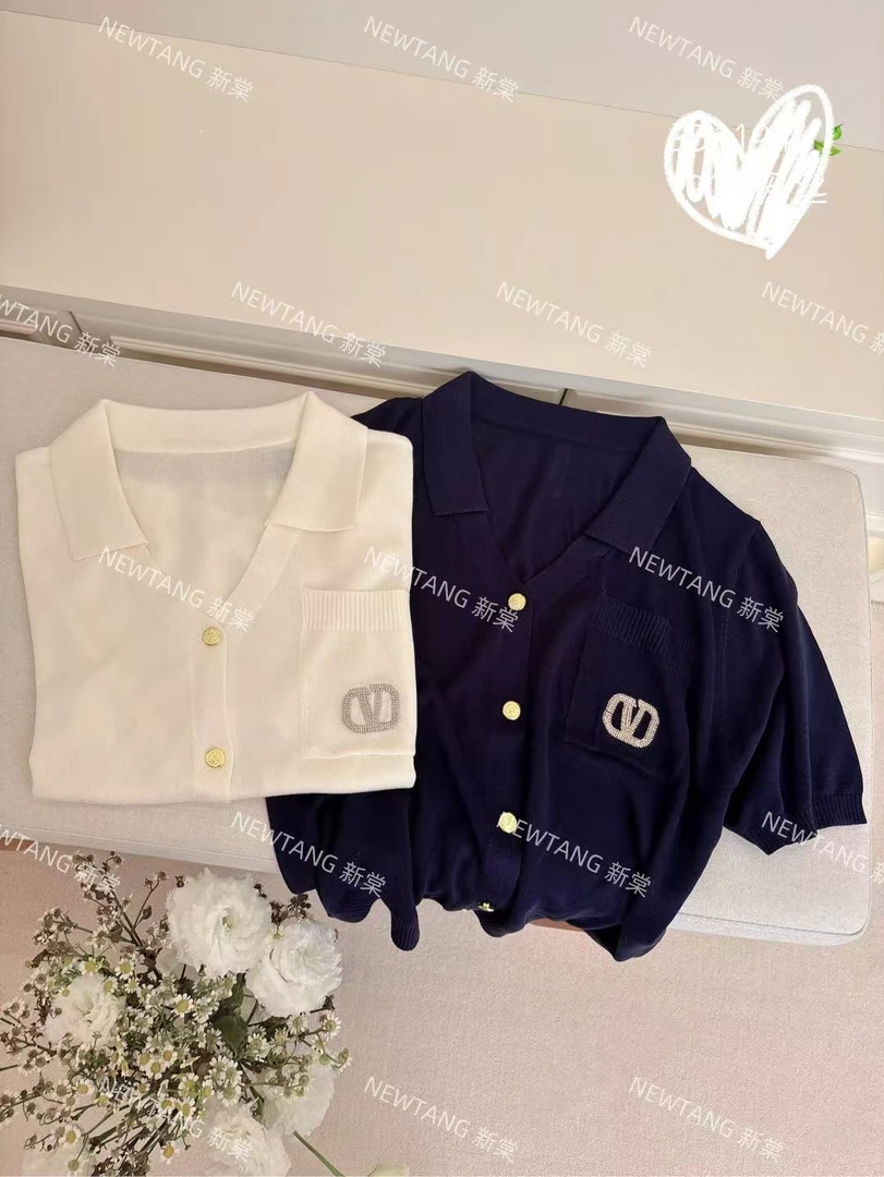 【华丽转场】52时尚夏季翻领知性V领透气短袖