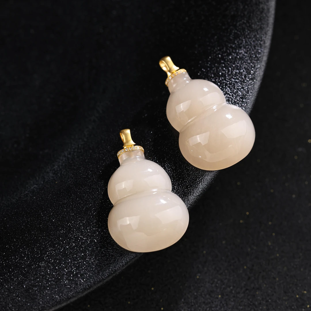 【举石臻选】TA1217-108-36和田玉吊坠18k（一件/多样性发）F