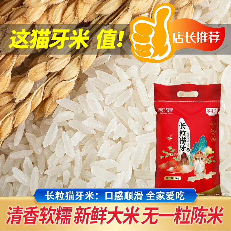 【当季新米】5-7mm长粒猫牙米新米 煲仔饭大酒店专用50斤20斤10斤