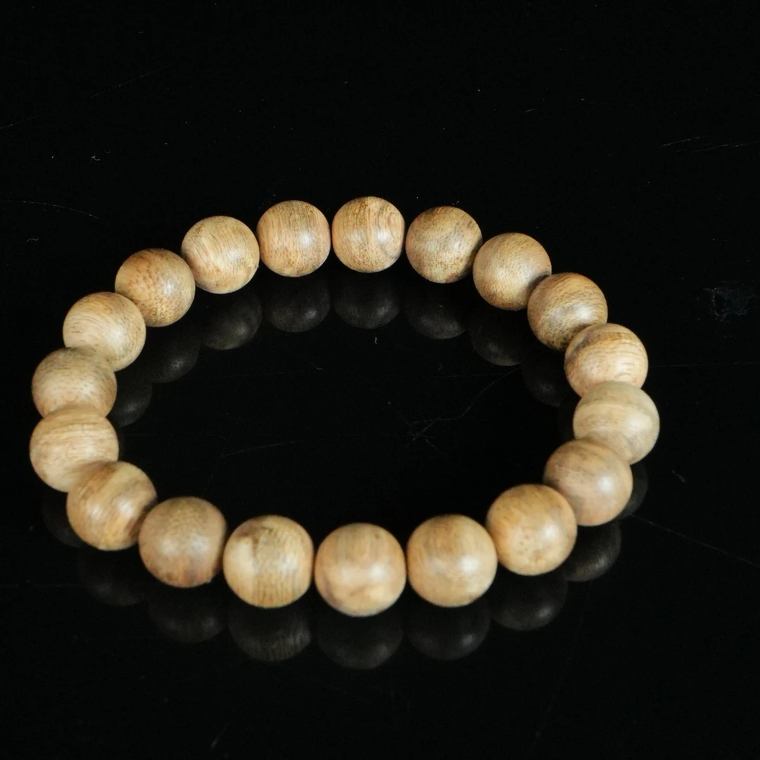 B1039 老挝树心软油虎斑老料沉香手串 1.19cm 10.18g