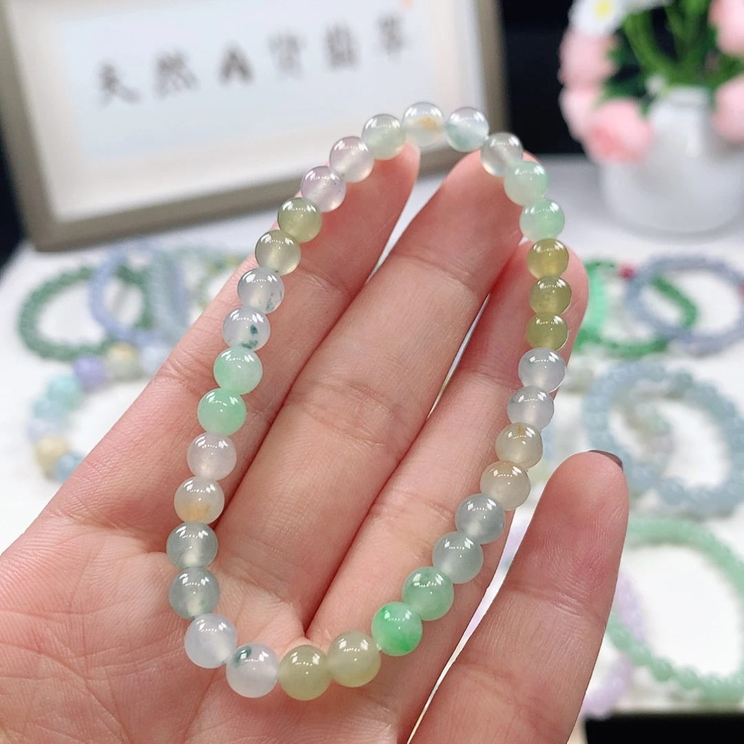 翡翠未镶嵌手链5.6mm