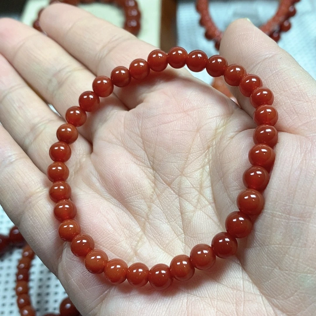 南红玛瑙未镶嵌手串卡6