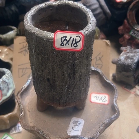 红陶粗陶花盆手工