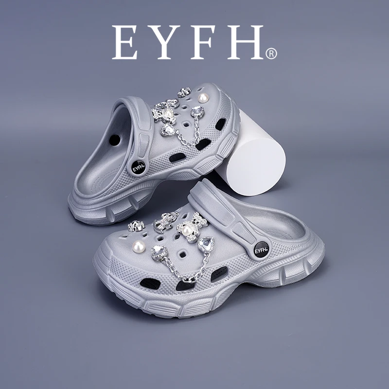 EYFH洞洞鞋儿童夏季凉拖鞋软底防滑洞洞鞋中大童户外沙滩涉水凉拖