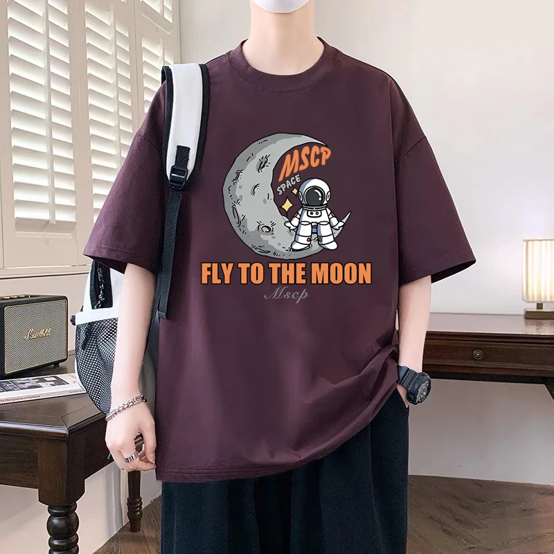 全棉短袖T恤男女宽松加大码上衣潮牌美式港风休闲半袖学生ins潮流