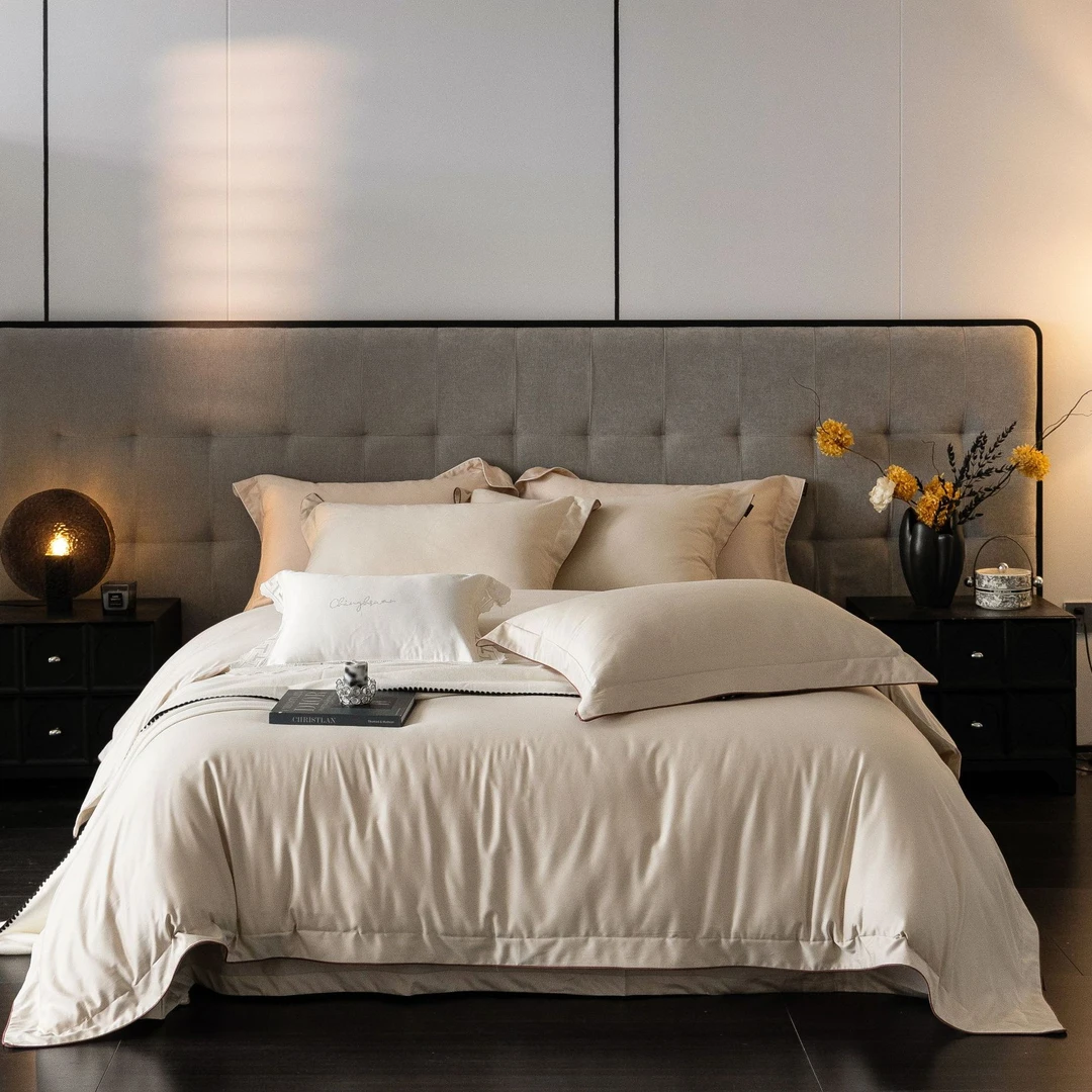 丽家平！希雅 非常软 超细旦定制款天丝棉磨毛四件套 享受简约床品