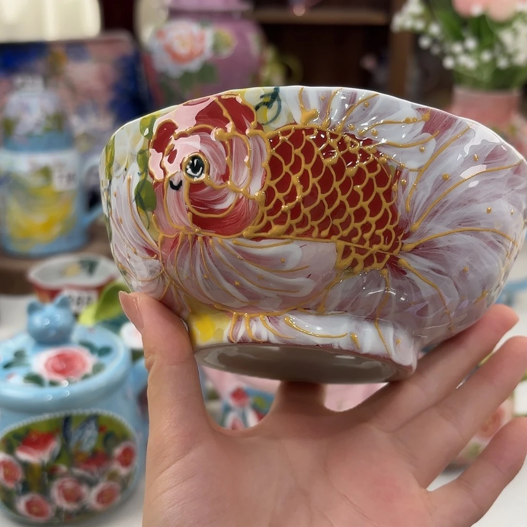 景德镇手绘高温釉下彩陶瓷茶具