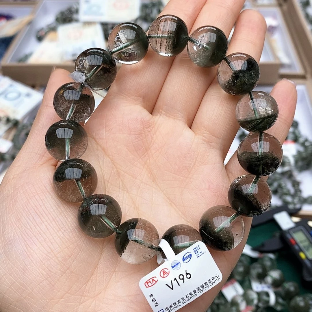 水晶手链未镶嵌V196 绿幽灵 15m+