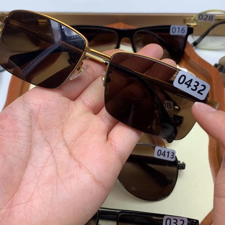 一体款半框茶水晶0432