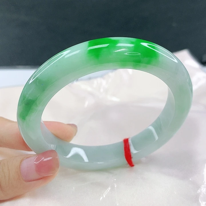 翡翠未镶嵌手镯圈58.3，05014