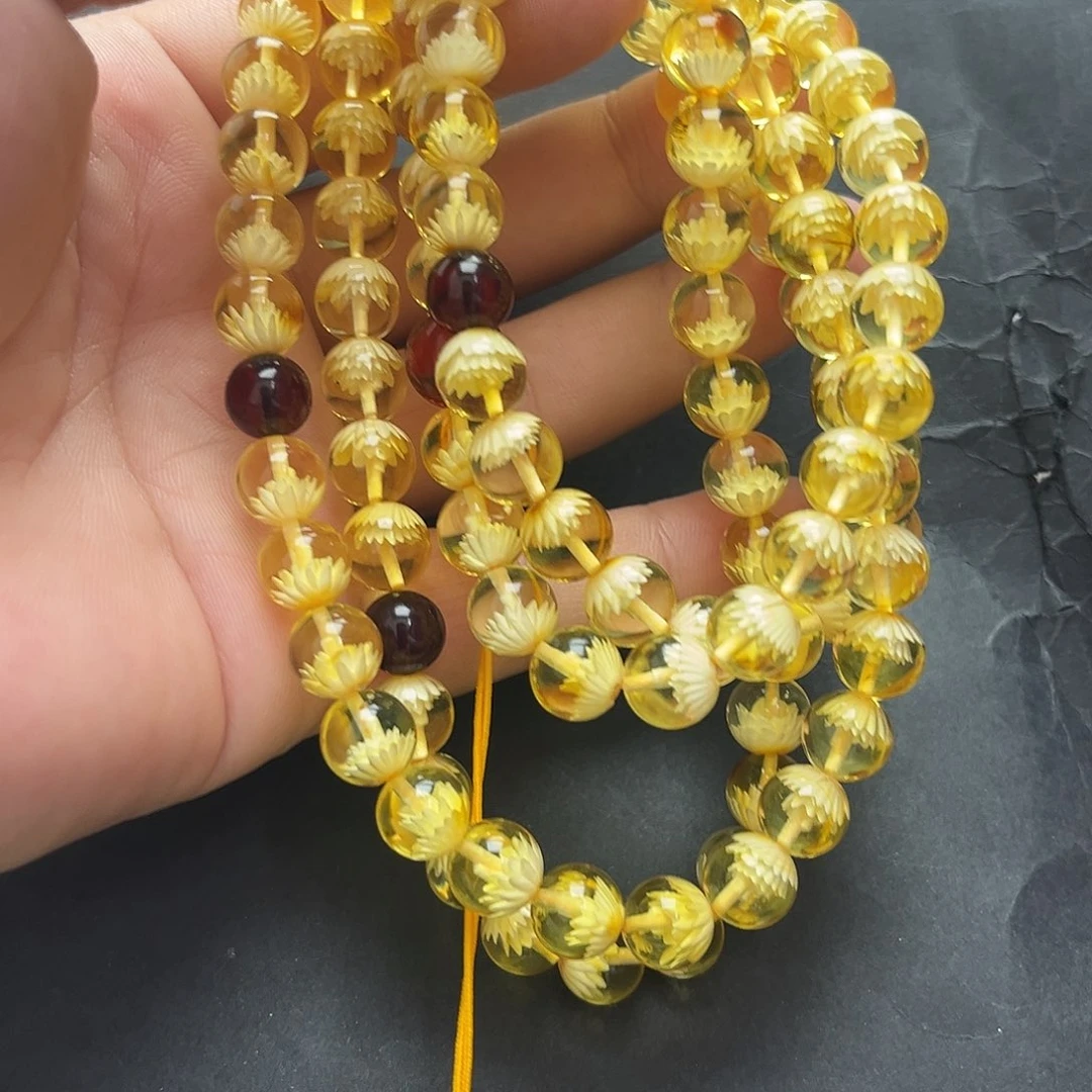 琥珀未镶嵌裸石项链