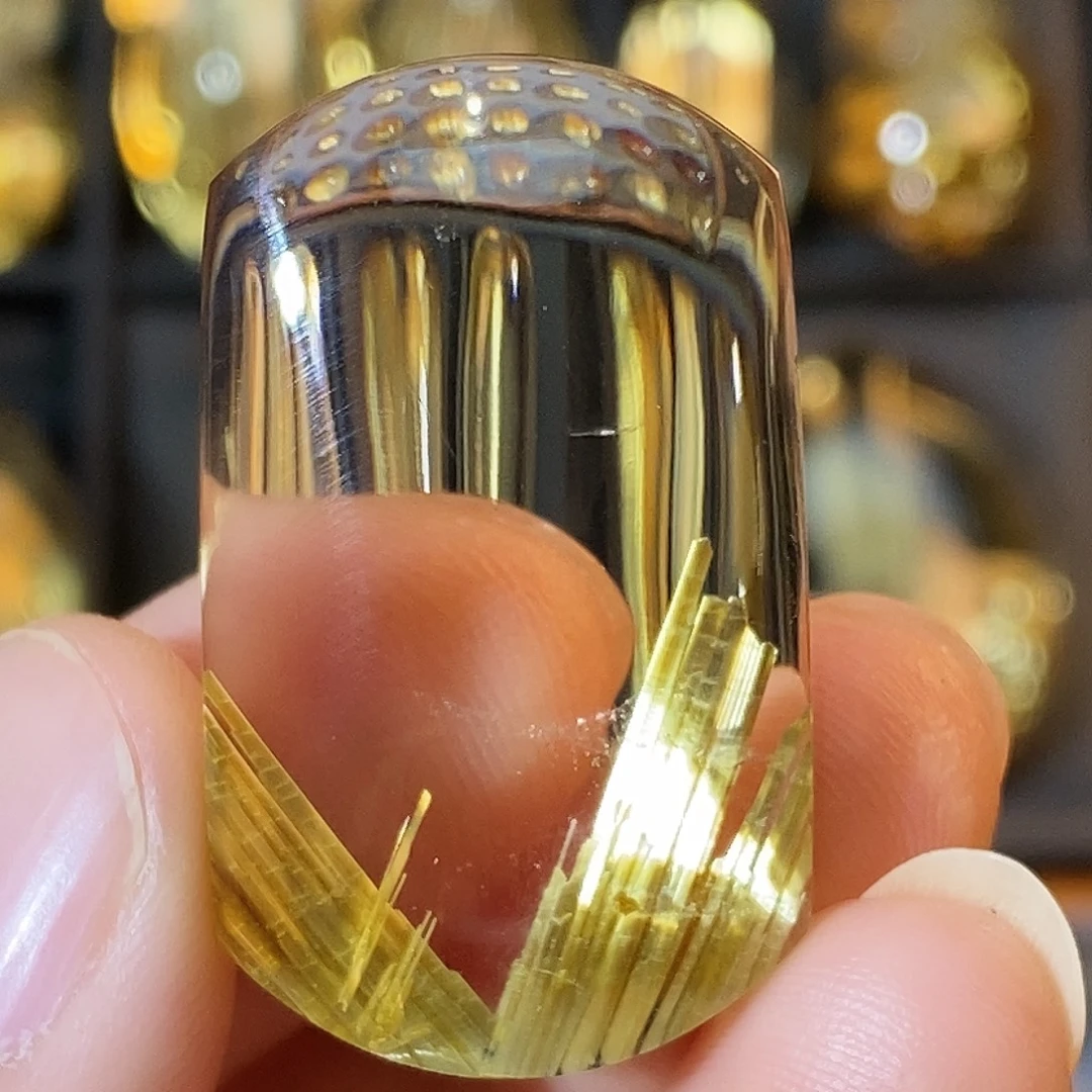 颈饰未镶嵌水晶天然钛晶板钛聚宝盆无事牌吊坠