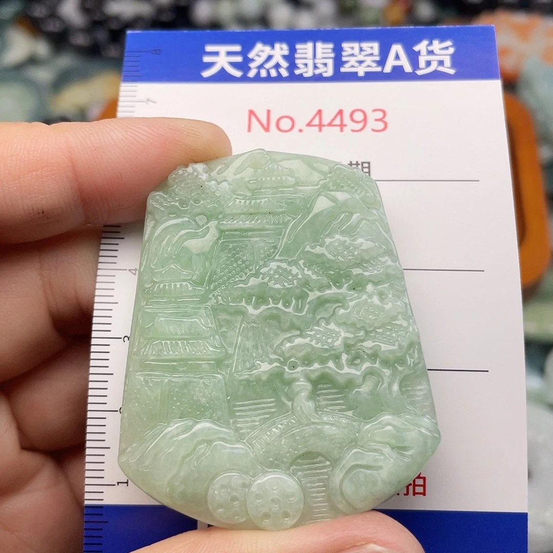 翡翠未镶嵌挂件4493