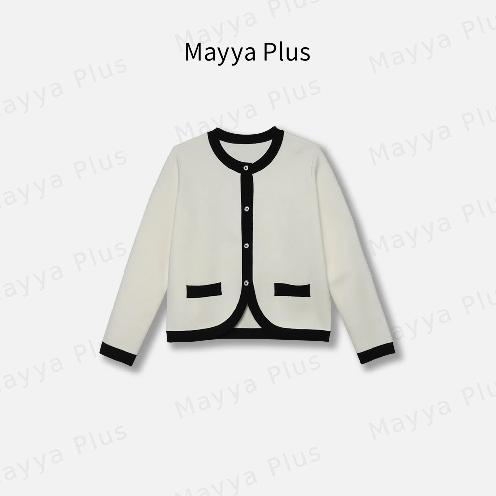 【质感小香】Mayya Plus麦芽定制轻奢气质显瘦百搭毛织上衣32416955