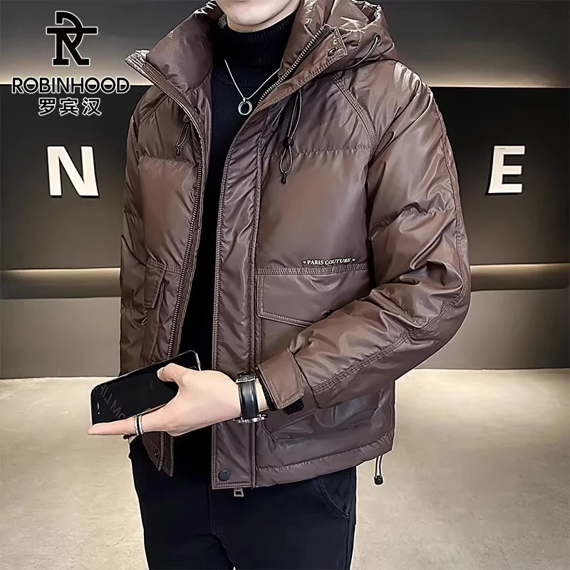 罗宾汉/ROBINHOOD三防轻薄棉服男士冬季新款潮牌加厚保暖防寒外套