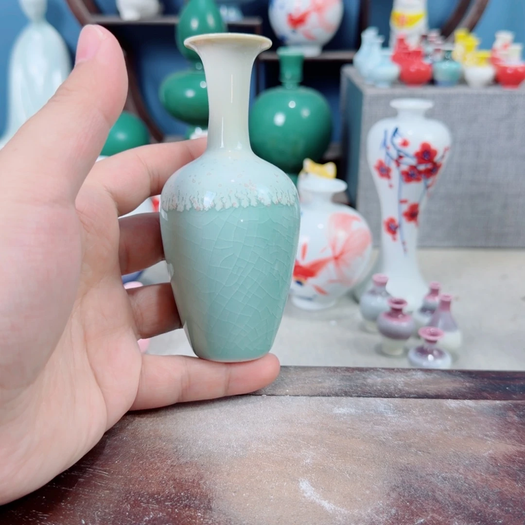 陶瓷手工小花器摆件