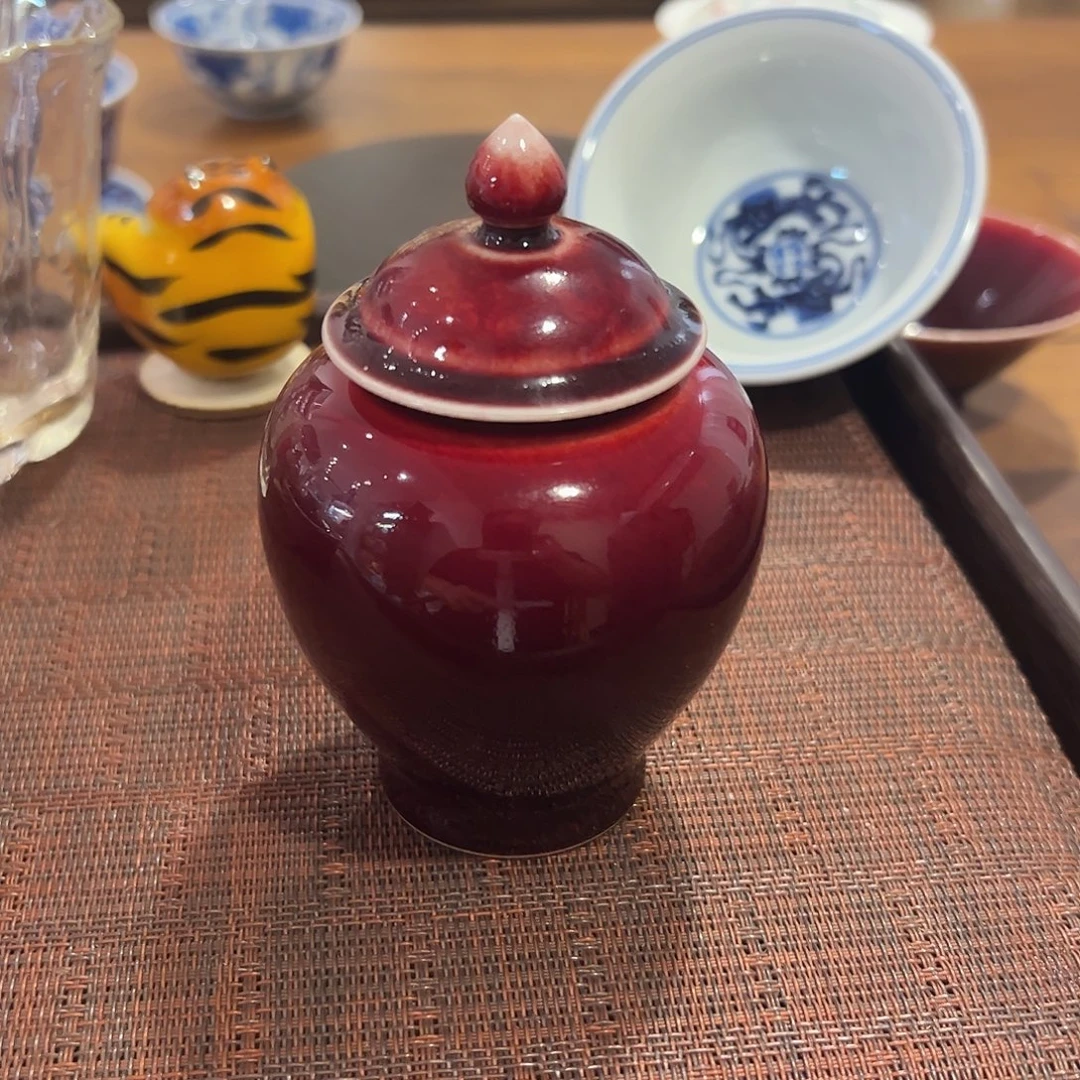 青***樹景德镇陶瓷郎红将军罐